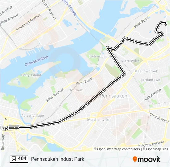 404 Bus Line Map