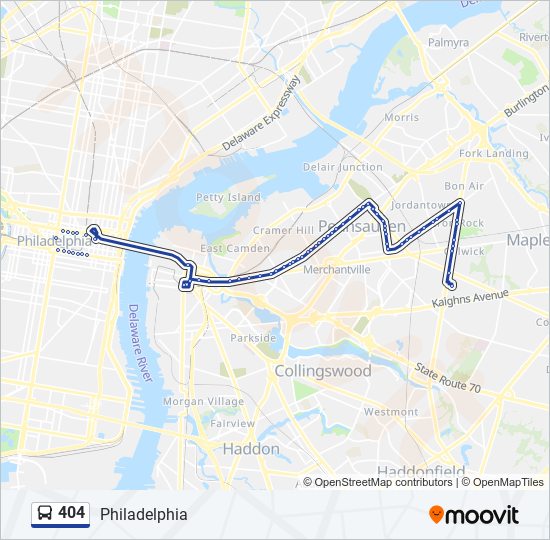 Mapa de 404 de autobús