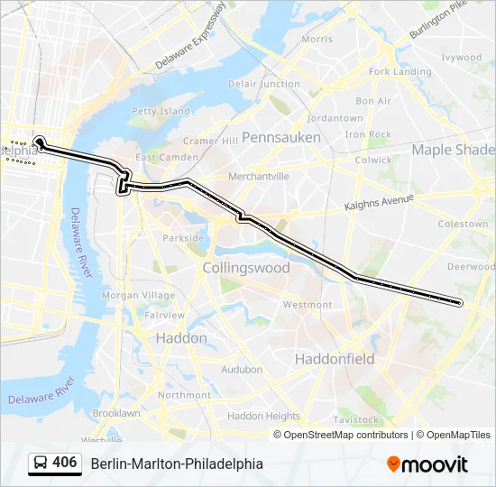406 Bus Line Map
