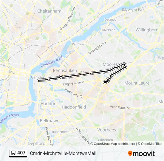 407 Bus Line Map