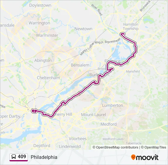 409 Bus Line Map
