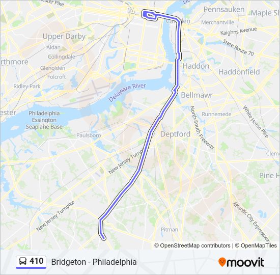 410 bus Line Map