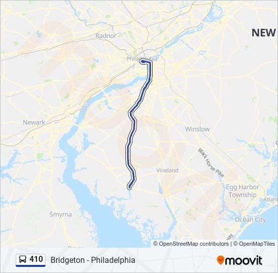 410 bus Line Map