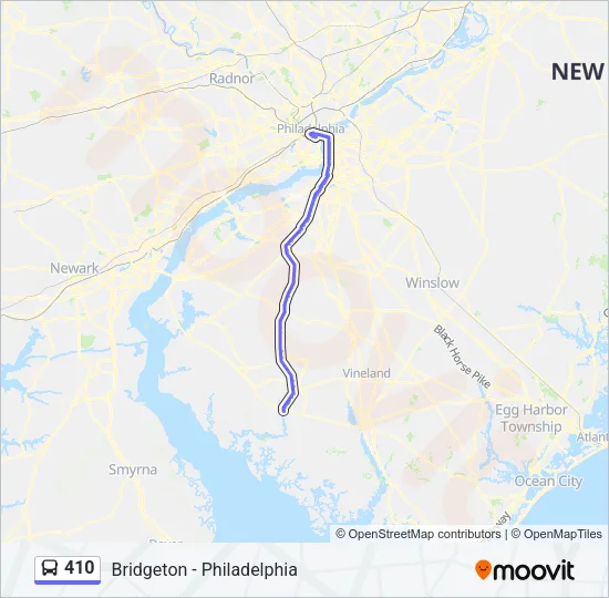 410 Bus Line Map