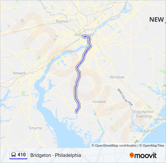 410 Bus Line Map