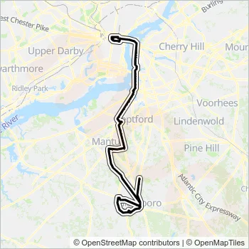 412 Bus Line Map