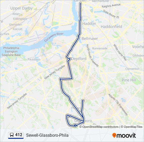 412 bus Line Map