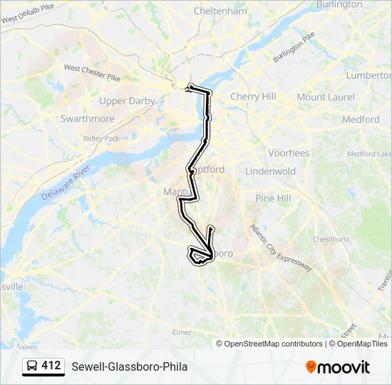 412 Bus Line Map