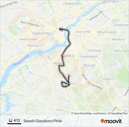 412 Bus Line Map