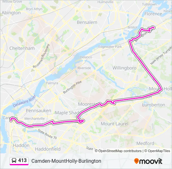 413 Bus Line Map