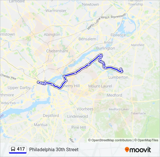 417 Bus Line Map