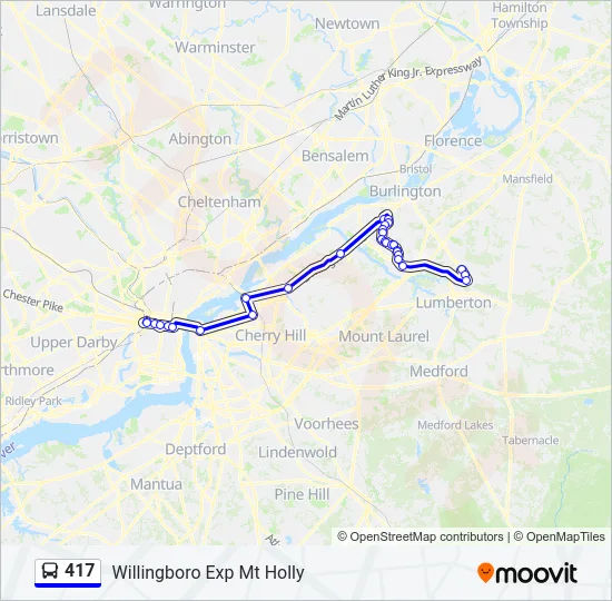 417 Bus Line Map