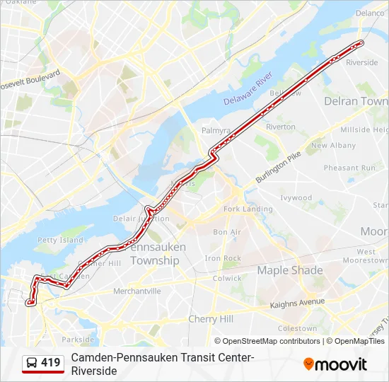 419 Route: Schedules, Stops & Maps - Camden (Updated)