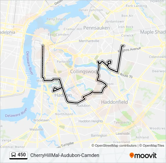 450 Bus Line Map