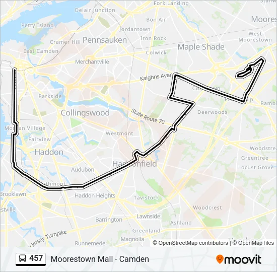 457 Bus Line Map