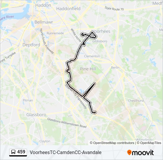 459 bus Line Map