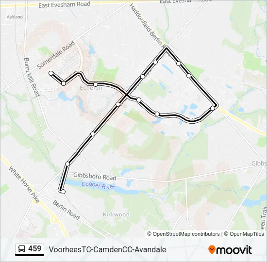 459 Bus Line Map