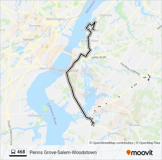 468 Bus Line Map