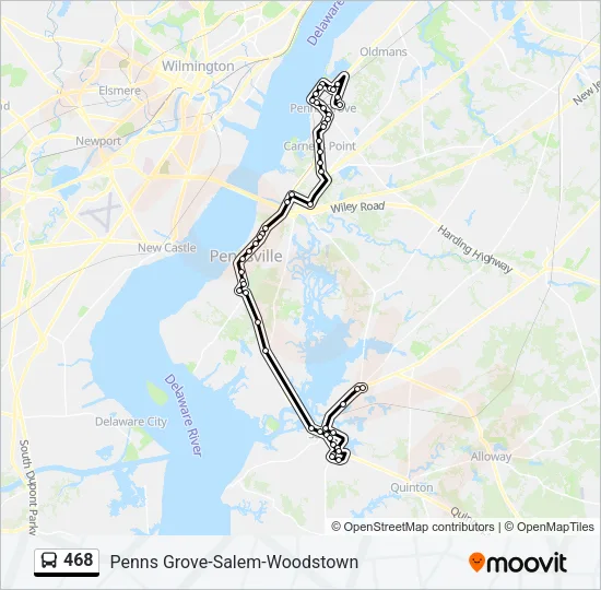 468 Bus Line Map