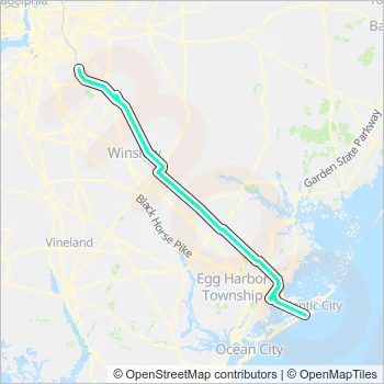 554 Bus Line Map