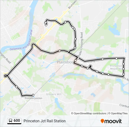 600 Bus Line Map