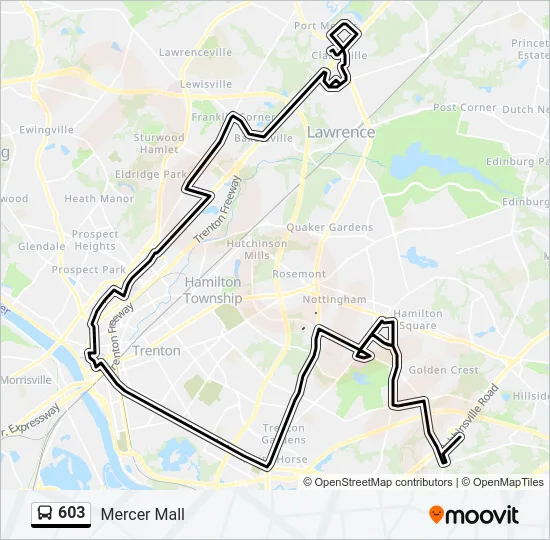 603 Bus Line Map