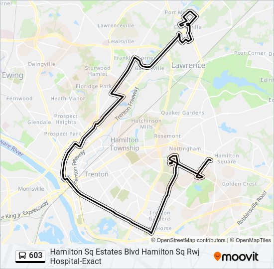 603 Bus Line Map