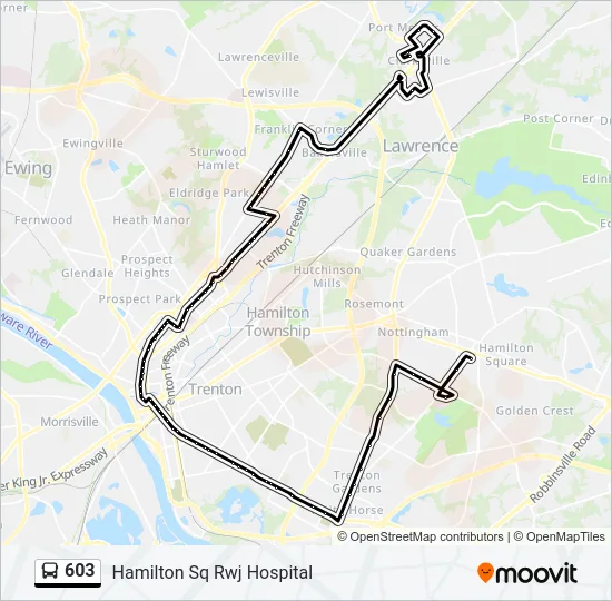 603 Bus Line Map