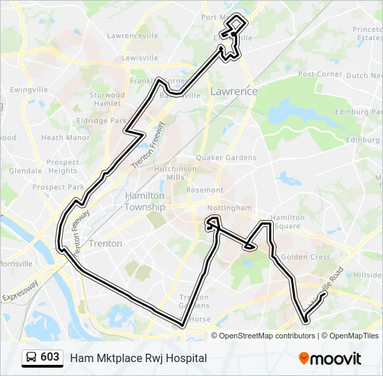 603 Bus Line Map