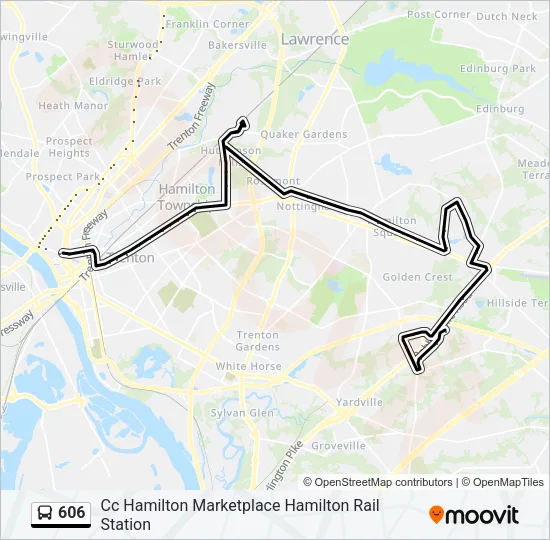 606 Bus Line Map