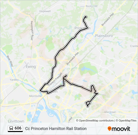 606 Bus Line Map