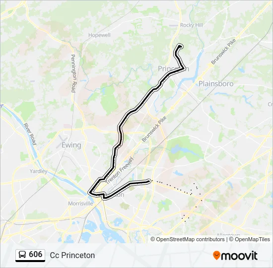 606 Bus Line Map