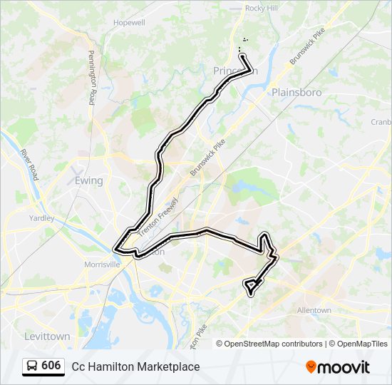 606 Bus Line Map