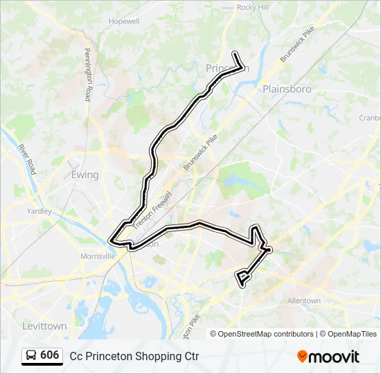 606 Bus Line Map