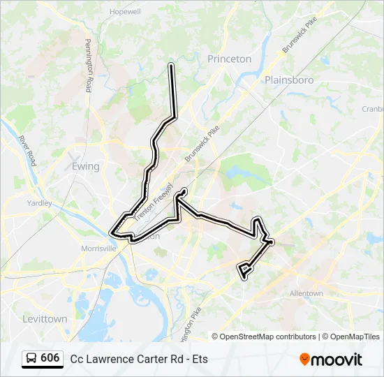 606 Bus Line Map