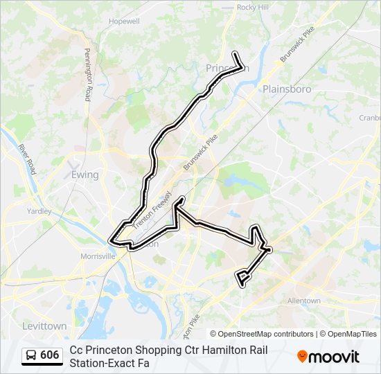 606 bus Line Map