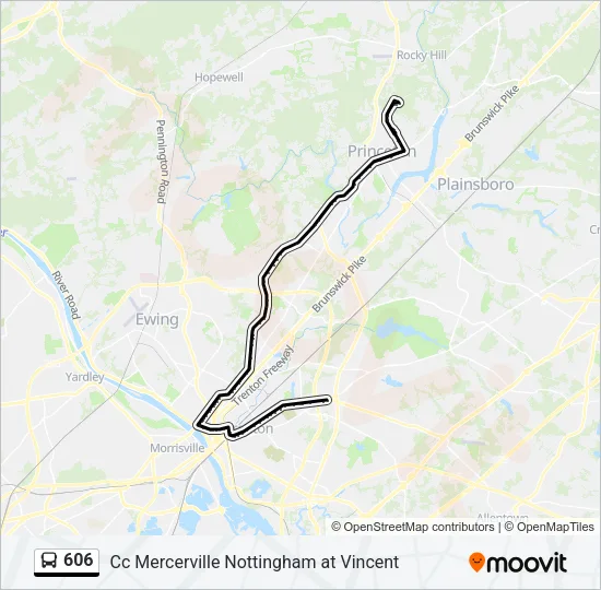 606 Bus Line Map