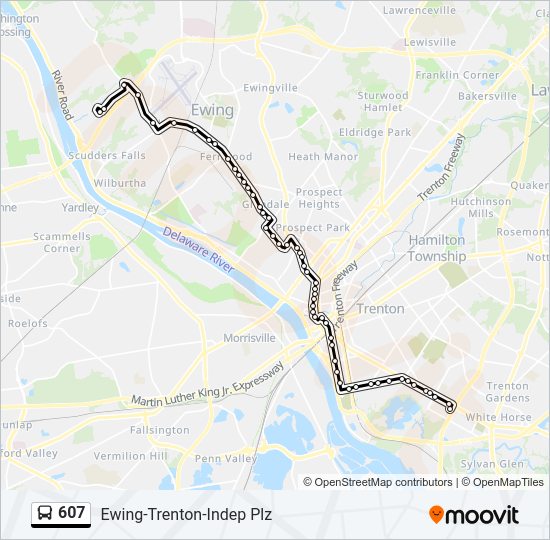 607 Bus Line Map