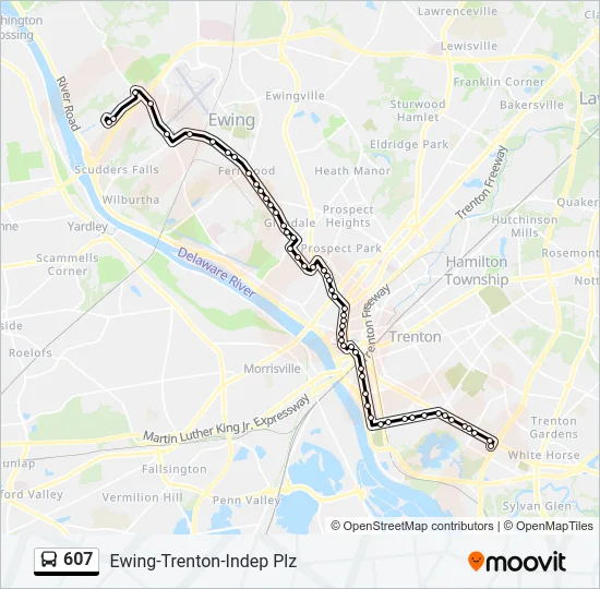 607 Bus Line Map