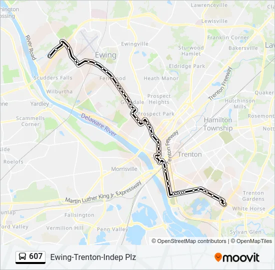 607 Bus Line Map