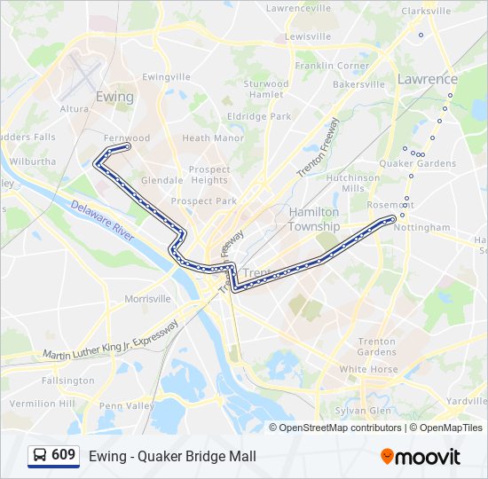 609 bus Line Map