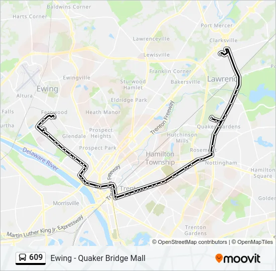 609 Bus Line Map