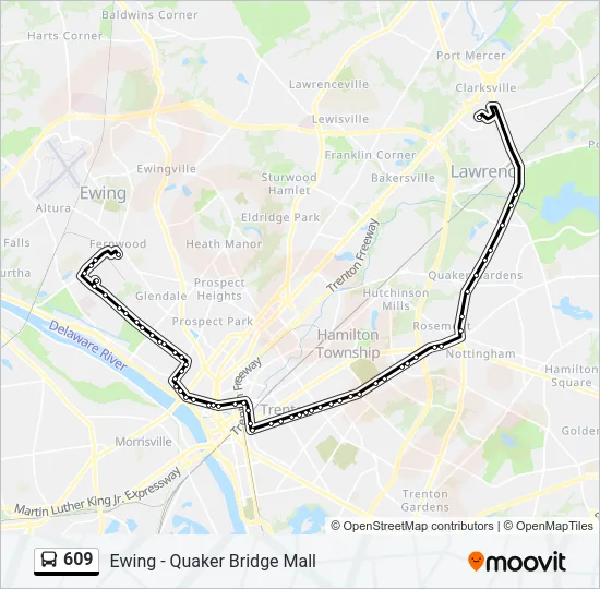609 Bus Line Map