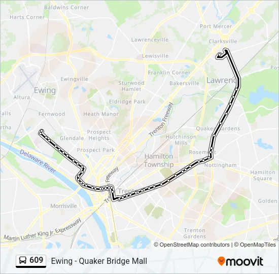 609 Bus Line Map