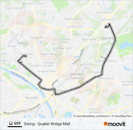 609 Bus Line Map