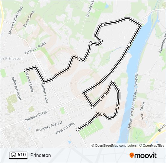 610 bus Line Map