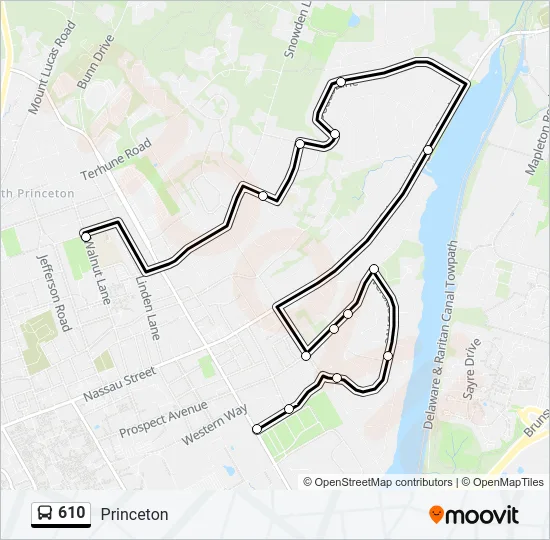 610 Bus Line Map