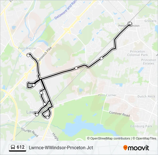 612 Bus Line Map