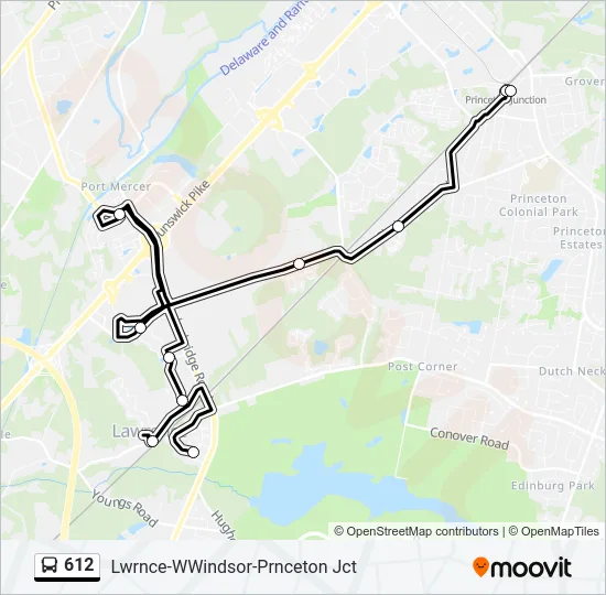 612 Bus Line Map