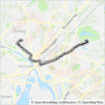 619 Bus Line Map
